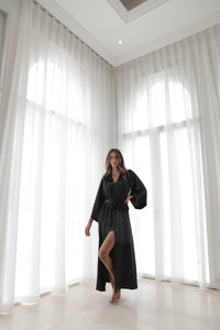 Silk Serenity Robe - Black