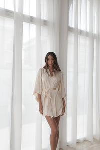 Silk Serenity Robe - Champagne