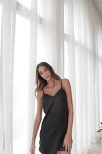 Load image into Gallery viewer, Silk Harmony Nightdress - Black
